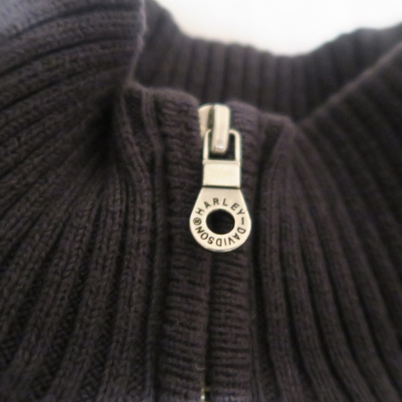 Harley-Davidson 1/4 Zip Spellout Sleeve Pullover - Picture 3 of 8